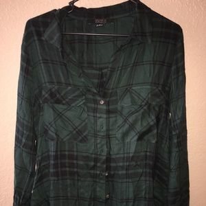 Forever 21 dark green flannel